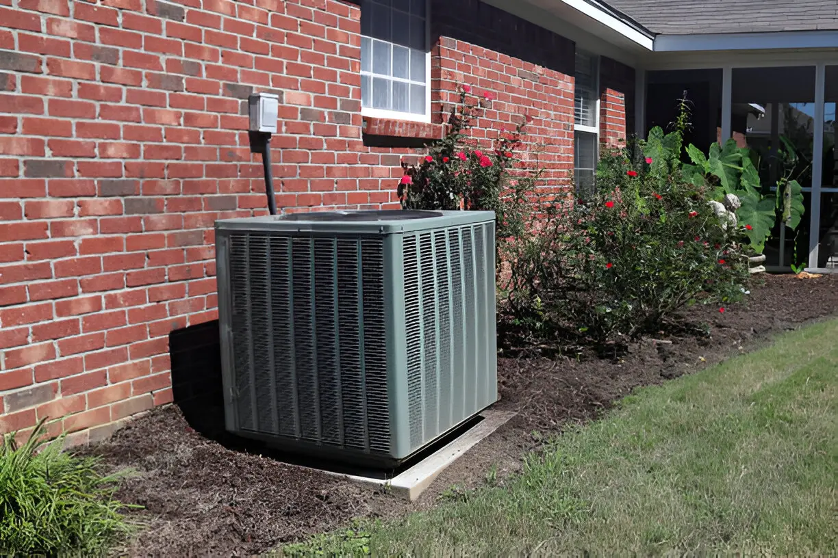 Orlando HVAC technician inspecting an indoor air handler during routine service